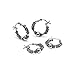 925 Sterling Silver Balinese Beaded Large Endless Hoop Lightweight Unisex Earrings | Set of 2 14,18mm