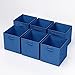 Closet Organizer - Fabric Storage Basket Cubes Bins - 6 Blue Cubeicals Containers Drawers