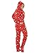 Footed Pajamas - Holly Jolly Christmas Adult Hoodie Drop Seat