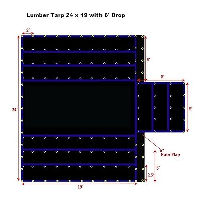 Xtarps-24' x 19' Truck Tarp - Lumber Tarp - Heavy Duty, Industrial Grade