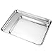 Baking Sheet, HKJ Chef Stainless Steel Cookie Sheets for Baking Non Stick, Baking Pan Set of 3 for Cooking and Roasting, Toaster Oven Tray Pans Mirror Finish, Oven & Dishwasher Safe & Easy Clean