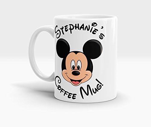 Customized Mickey Mouse Ceramic Mug - Personalized With Your Child's Name! (11 Ounce)