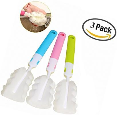 Bottle Brush Set Bottle Brush Cleaner for Washing Beer, Baby Bottle, Wine, Kombucha, Decanter, Brewing Bottles and Straw Cleaning Brush Pack of 3