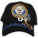 Black US Navy Emblem Embroidered Deluxe 3-D Ball Cap - Adjustable Hat