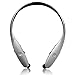 Wireless Bluetooth stereo Headset neckband, silver. The Perfect Sport Pack. With special Gifts- A Small Hanging Rack and black Armband Suitable for all mobile phones, YG one