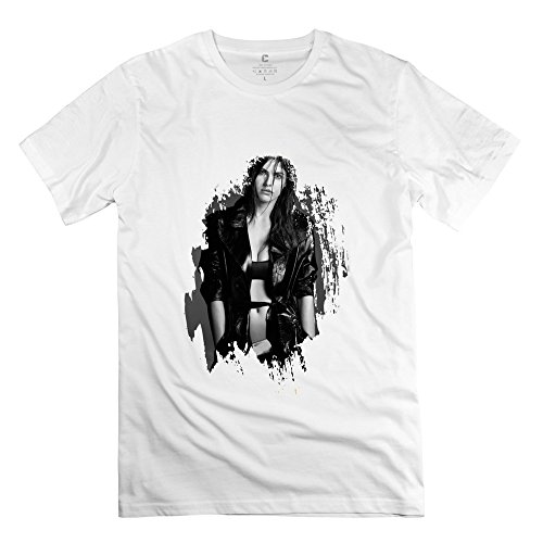 WXTEE Men's Alexandra Daddario Teen Choice Award Nominations Screw-Neck Tee Size M White