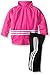adidas Baby' Fashion Tricot Jacket and Pant Set, Shock Pink, 6 Months