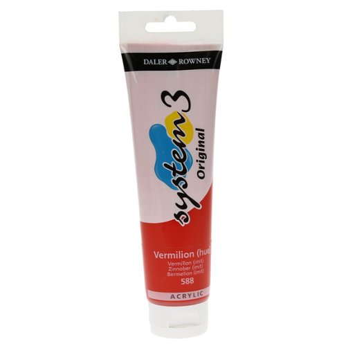 Daler-Rowney System 3 Acrylic 150 ml Tube - Vermilion Hue
