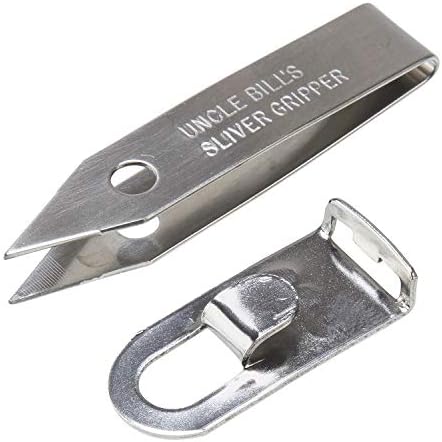 スライバーグリッパー Uncle Bill S Tweezers アンクルビルのトゲ抜き すごく小さなトゲもつまんで抜ける クリップホルダー付