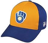 Milwaukee Brewers Adult Cooperstown Throwback Retro Officially Licensed MLB Adjustable Velcro Baseball Hat Ball Cap