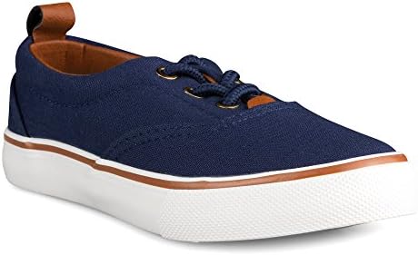 [SAV113-DKDNM-Y3] ShoeShox Sneakers for Boys, Girls &amp; Toddlers, Lace Up, Pull On Tab, Dark Denim