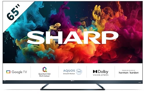 QLED 144Hz 65FQ5EG, Google TV de 65" sin Marco (4K Ultra HD, 4X HDMI 2.1, 2X USB, Bluetooth), Dolby Vision IQ, Google Assistant, Altavoces Premium Harman/kardon 2x15W, Aluminio Gris Antracita