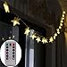 echosari [Remote & Timer] Battery Operated Christmas Star LED String Lights 16 Feet 50 LED Fairy String Lights for Indoor & Outdoor Garden, Wedding Decoration (Warm White)