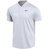 Nike Mens DRI-FIT Blade Polo (Small, White)