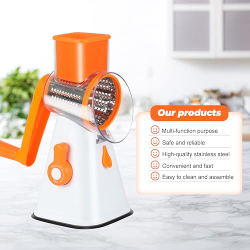 MultiPurpose Rotary Graters for Kitchen, Rotary Cheese Grater, Cheese