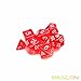 Bescon Mini Translucent Polyhedral RPG Dice Set 10MM, Small RPG Role Playing Game Dice Set D4-D20 in Tube, Transparent Red