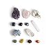 13 pcs Chakra Crystal Sampler Set ~ Large Healing Kit: 6 Minerals-Amethyst Cluster, Raw Rose Quartz, Crystal Point, Selenite Blue Celestite and Half Geode + Plus 1 Bag of 7 Chakra Tumbled Stone