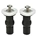 Ioffersuper 2x toilet seat hinges blind hole fixings expanding rubber top fix nuts screws 3C