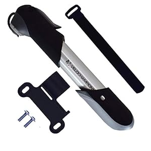 VeloChampion Frame Mounted Mini Bike Pump – Fits Presta & Schrader Reversible Valve. Compact, Durable Easy To Use