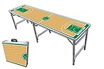 8-Foot Professional Beer Pong Table - Boston Basketball Court Graphic