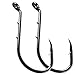 Octopus Fishing Hooks, 50pcs Barbed Bait Holder Fishing Jig Hook Offset Circle Hooks Baitholder Hook for Freshwater Saltwater Carbon Steel Hook 2 Barb Holders Size: 1/0 6/0