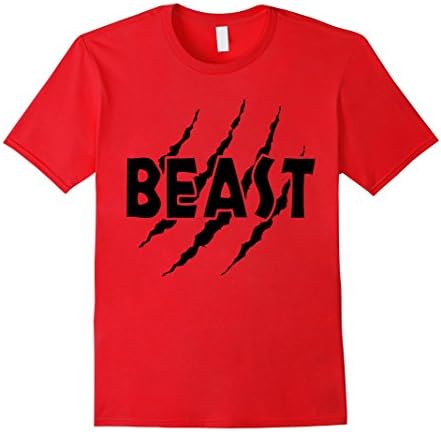 Mens C523 BEAST Gym TShirt Workout Fitness MMA Motivation tee Small Red