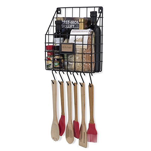 Wall35 Multipurpose Mail Organizer Wire Basket Wall Mounted with S