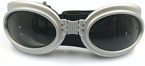 Kpmall Dog UV Protective Sunglasses Waterproof Foldable Protection Goggle Silver Large