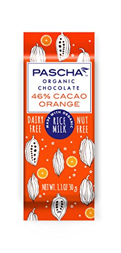 Pascha Organic Vegan Rice Milk Orange Chocolate Bar, 46% Cacao, 1.1 Ounce (Pack of 15)