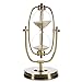 Modern Decorative 12-Inch Brass-Tone Metal Rotating Hourglass Sand Timer