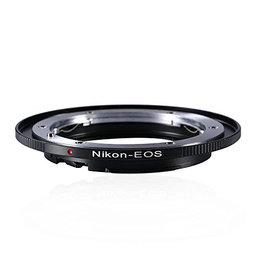 Adapter to Convert Nikon F-Mount Lens to Canon EOS, EF, EF-S Mount for Canon EOS Rebel T6s, T6i, SL1, T5, T5i, T4i, T3, T3i, T2i, 80D, 70D, 60D, 60Da, 50D, 40D, 7D, 5D, 5DS R, 1D Digital SLR Camera