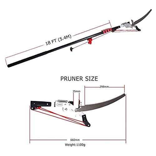 YXIAOL Teleskop Profi Astsäge Mit Gebogener Baumsäge Incl Mit 30 cm Sägeblatt Für Beschneiden Und Trimmen Zweige Und… – Bild 5