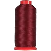 ThreadArt Bonded Nylon Thread, 1650 yd #69 T70, Burgundy | Heavy-duty bonded nylon thread for upholstery, leather, vinyl and denim. Coated, strong and resists unraveling.