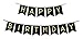 Famoby Black Happy Birthday Banner Pom Poms Streamers for Party Decorations