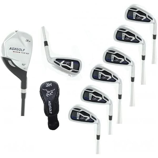 AGXGOLF Men's Magnum XS Wide Sole Irons Set (3-PW+SW) - Stainless Steel, Choose Flex & Length, Right Hand - View #9