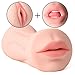 ZEMALIA Pocket Pussy Male Masturbator Cup Adult Sex Toys for Men 3D Realistic Blowjob Clitoris Vagina and Mouth Love Doll Pussey Masturbation Stroker for Intense Stimulation