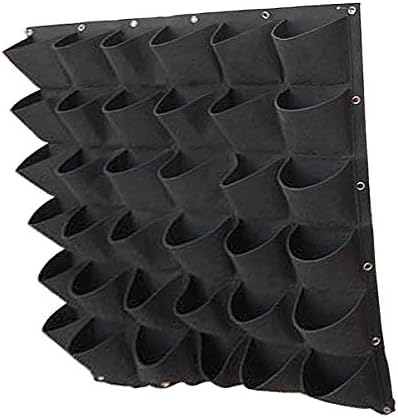 Elaiko Pockets Vertical Garden Plant Grow Container Bags Living Wall Hanging Planter Flower Pouch (6X6 Pockets)