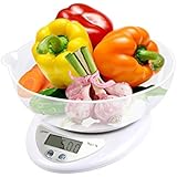 Digital Kitchen Food Scale, LATOW Multifunctional Food Scale with Mixing Bowls for Food Cooking Diet Baking Liquid Scale High Accuracy Food Weight Scale Tare Auto Off Function(Battery Included)
