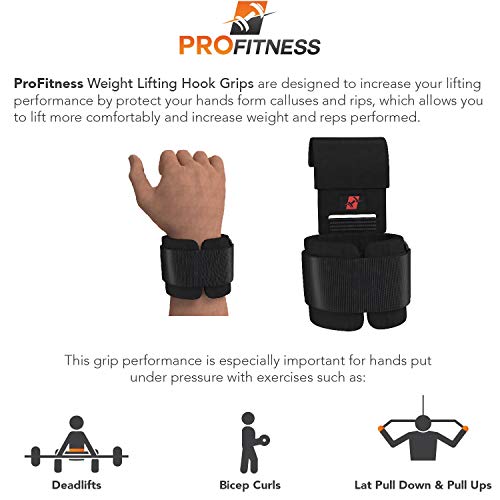 ProFitness Weight Lifting Hook 1 (Black/Red)