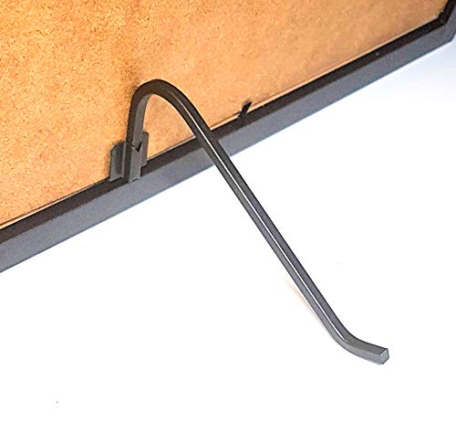 5 x Large Black Curl Up & Stand Square Wire Picture Photo Frame Stands Easel