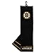 Team Golf NHL Boston Bruins Embroidered Golf Towel Embroidered Golf Towel, Checkered Scrubber Design, Embroidered Logo