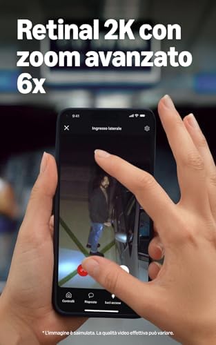 Videocamera con proiettori (Floodlight Cam), alimentazione via cavo(ultimo modello),video 2K, zoom avanzato 6x, proiettori ultraluminosi,prova gratuita di 30 giorni del piano di abbonamento Ring