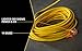 Yellow Jacket 2886 UL Listed 14/3 15 Amp Premium SJTW 25' (7.62M) Extension Cord with Grounded (3 prong) Lighted Receptacle End, 25 Foot, Yellow