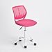 Pink Office Task Adjustable Desk Chair Mid Back Home Children Study Chair