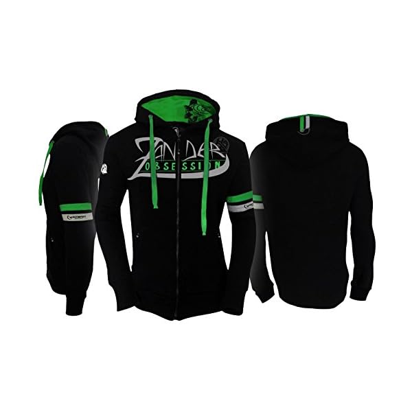 HOTSPOT DESIGN Zip Sweater Zander Obsession, Anglerweste, Sweatjacke mit Kapuze – Bild 8