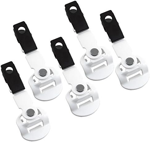 Box of 5: White Universal Clip for Vocera Communications Badge B3000. 230-01985