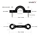 SAMSFX Kayak Bungee Rod Tamer Straps Holder Rod Saver Deck Mount Connector for Boat & Marine Fishing (Black Bungee-2pcs)