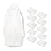 Juvale Rain Poncho - 10-Pack Adult Plastic Ponchos with Hood, Clear Disposable Emergency Rain-Coat