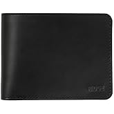 The Ridge Wallet For Men - Billfold Leather Wallet - Timeless Design Full Grain Leather Wallet, RFID Block, Holds Cash and Cards (Midnight Black)