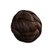 Mia Clip-n-Bun, Bun Hair Piece, Clip On, Jaw Clamp, Synthetic Wig Hair, Medium Brown, 5 Inch Diameter, for Women, Girls, Dance, Costume 1pcthumb 1